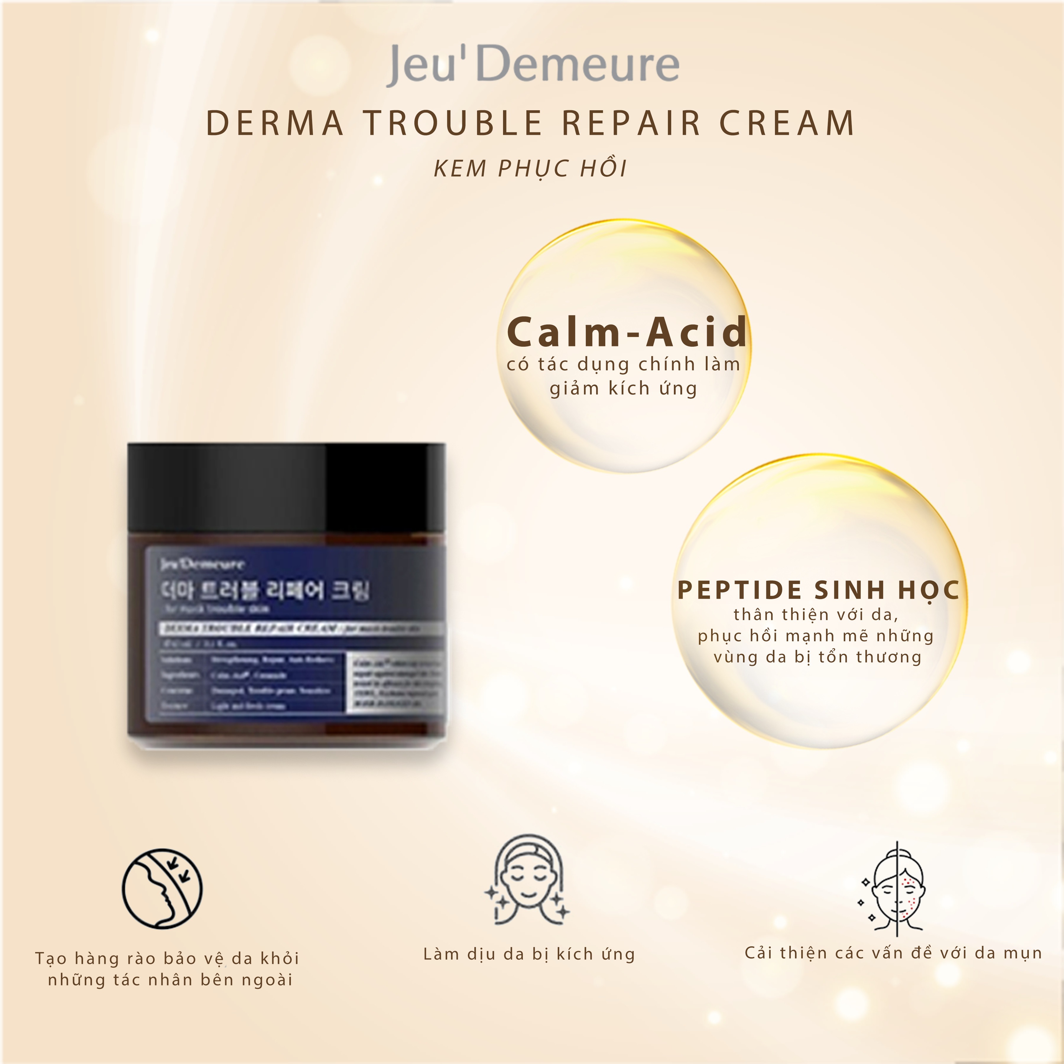 Kem phục hồi Jeu Demeure Derma Trouble Repair Cream 62ML